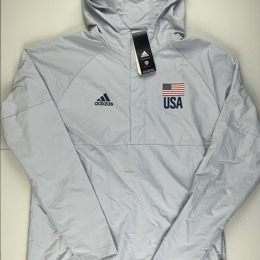NWT Adidas USA Olympic Anorak Jacket Small (S) USAV FK1043 - Picture 7 of 11